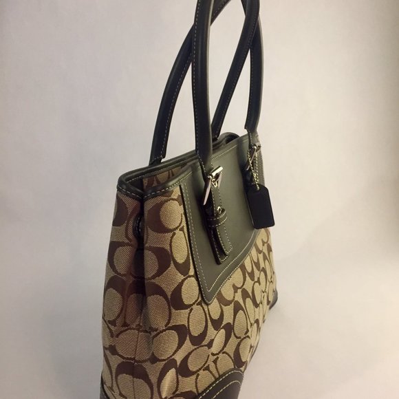 Coach Signature Satchel Handbag Brown - Picture 3 of 9